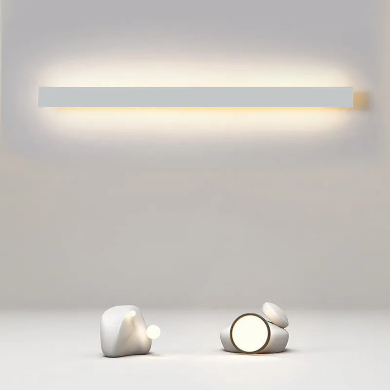 DecorBites™ LED White Wall Lamp: Modern Minimalist Design for Bedroom, Living Room, and TV Background.