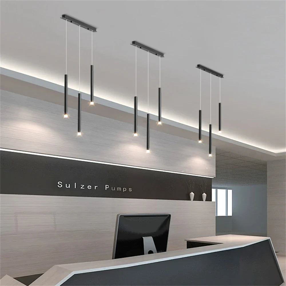 DecorBites™ Glossy Cylindrical Chandelier for Bar, Restaurant, Bedside, and Company Front Desk