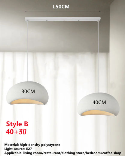 DecorBites™ Handmade Wabi Sabi Chandelier Modern LED Pendant Lamp for Nordic Restaurant Island