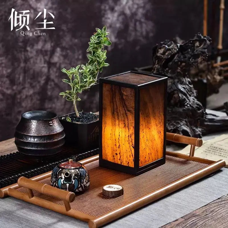 Amber Stone Candle Holder