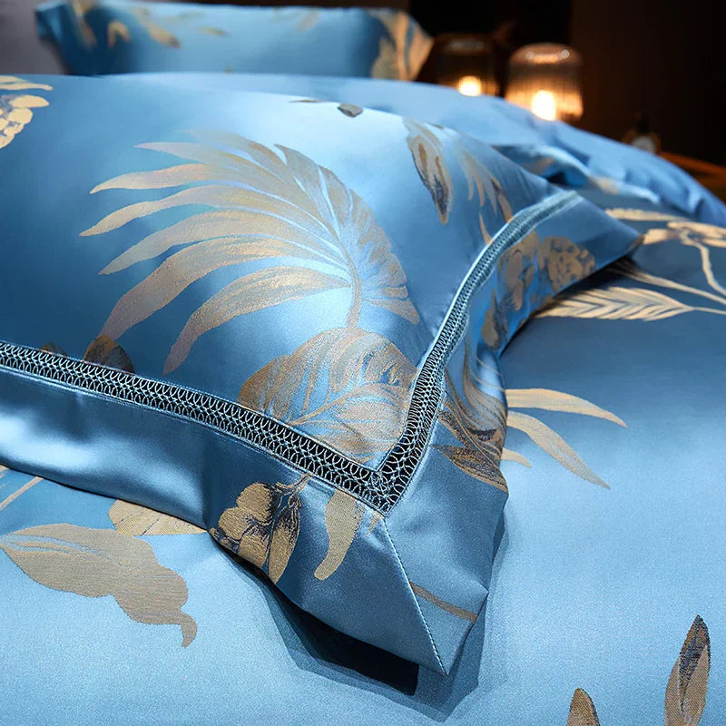 Gold Jacquard Cotton Bedding