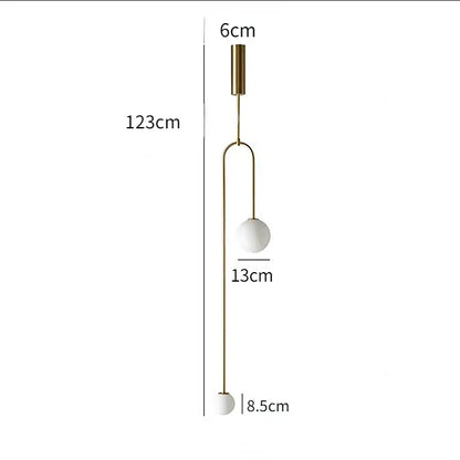 DecorBites™ Double Head Glass Ball Pendant Lights for Hotel Bedroom and Bathroom