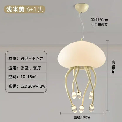 DecorBites™ Kawaii LED Jellyfish Lamp Art for Bedroom Decor & Lighting