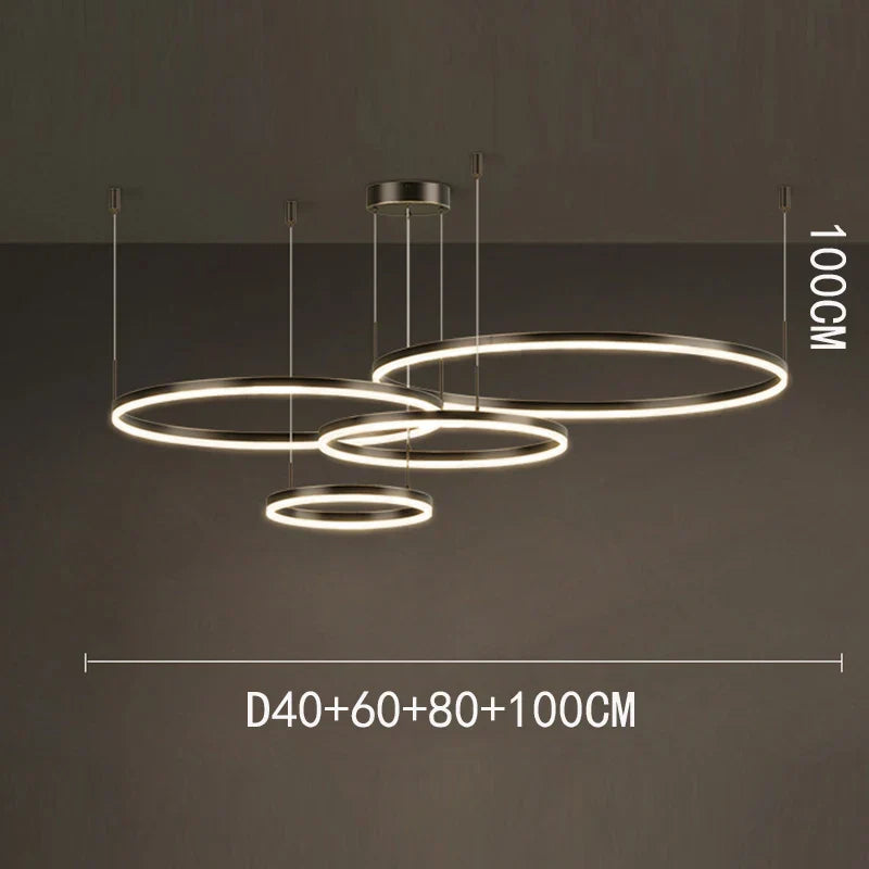 Antique Brass LED Chandelier