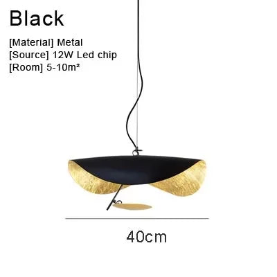 DecorBites™ Lederam Manta Pendant - Industrial Retro Style White/Black Ceiling Lamp