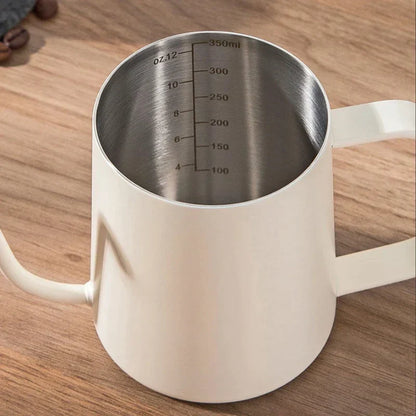 DecorBites™ Glass Coffee Maker Pot Barista Kettle Stainless Steel Strainer Pitcher
