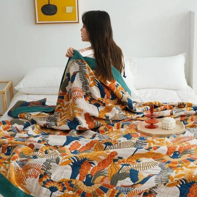Cotton Gauze Boho Quilt