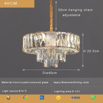 DecorBites™ Crystal Ceiling Chandelier for Home Decoration in Living Room & Bedroom