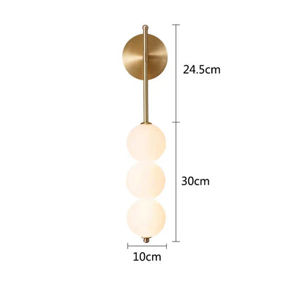 DecorBites™ Glass Ball LED Wall Sconce for Modern Living and Dining Room Decor