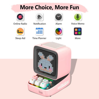 DecorBites™ Ditoo-Pro Retro Pixel Art Bluetooth Speaker Alarm Clock LED Display Board