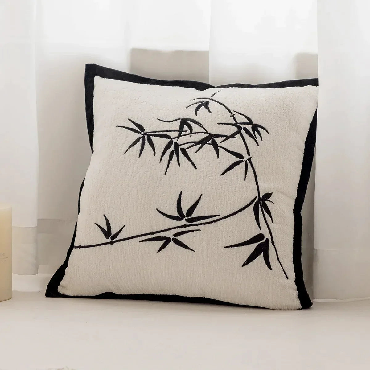 DecorBites™ Knitted Crochet Cushion Cover Black Gray White Nordic Simple Luxury Pillowcase