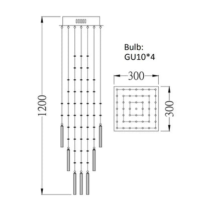 DecorBites™ Crystal Ceiling Chandelier: Modern Elegant Living Room & Staircase Light Fixture