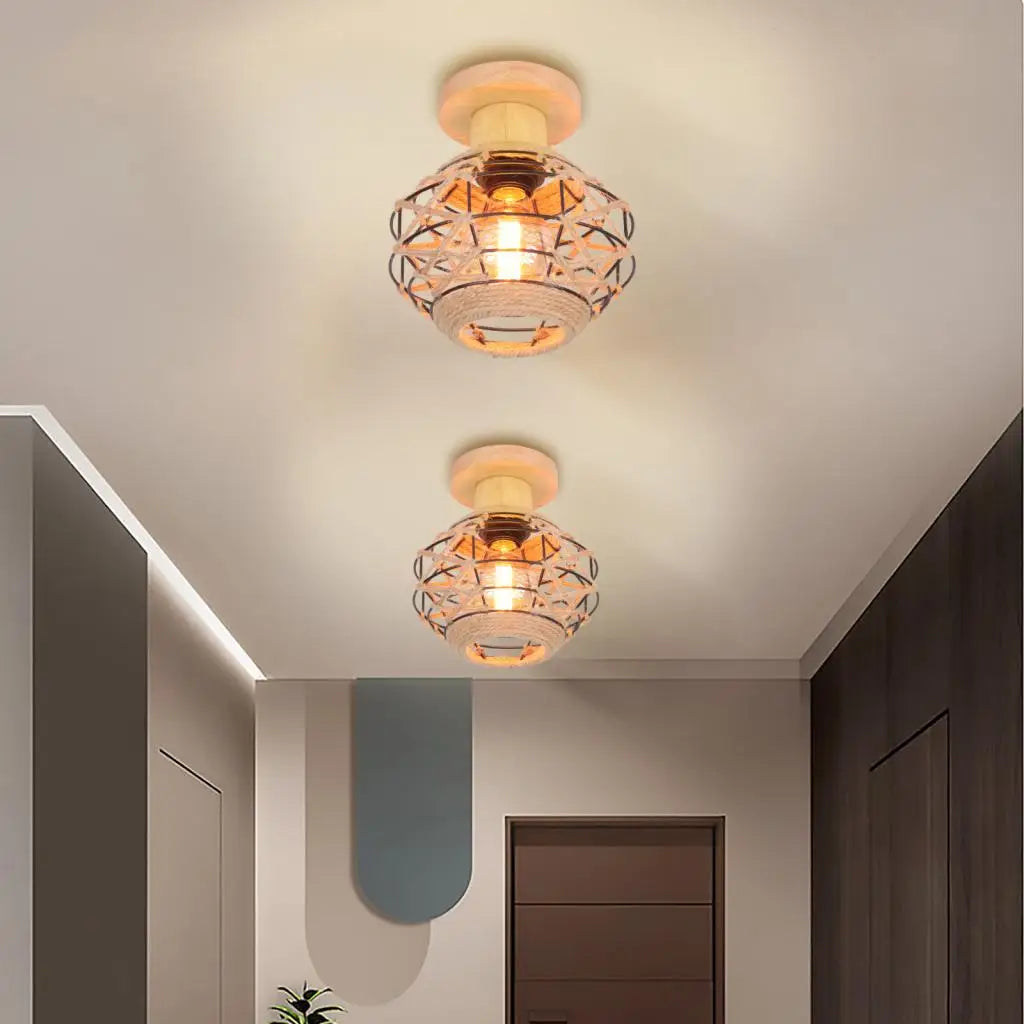 Hemp Rope Ceiling Chandelier