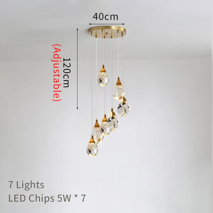 DecorBites™ Diamond Crystal LED Ceiling Chandelier for Home Decor