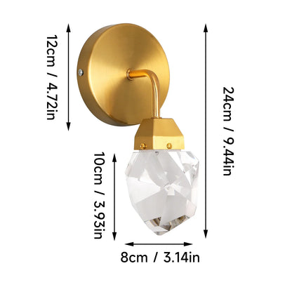 DecorBites™ Crystal LED Wall Sconce Fixture - Modern Luxury Copper Ceiling Light for Home Decor