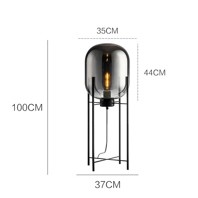 DecorBites™ Glass Ball LED Floor Lamp - Postmodern Scandinavian Design
