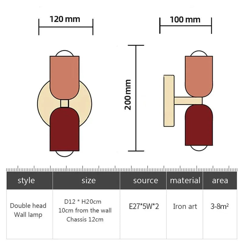 DecorBites™ Cream Zipper Wooden Wall Lamp for Bedroom Living Room Hallway Illumination