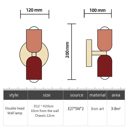 DecorBites™ Cream Zipper Wooden Wall Lamp for Bedroom Living Room Hallway Illumination
