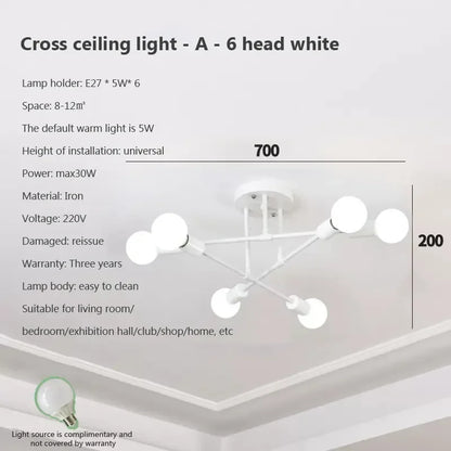 DecorBites™ LED Ceiling Chandelier: Modern Light Fixture for Living Room, Bedroom, Hall - Indoor Home Decor