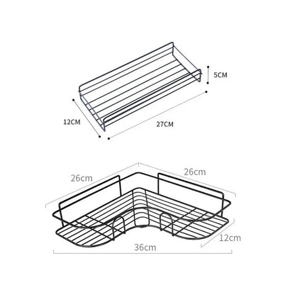 DecorBites™ Corner Bathroom Storage Shelves and Shower Organizer