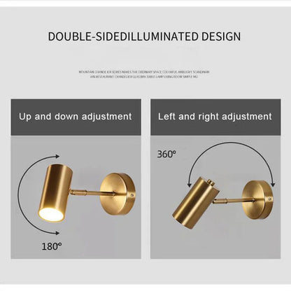 DecorBites™ Gold LED Wall Lamp Modern Adjustable Indoor Lighting Sconces for Living Room