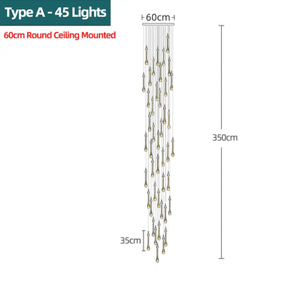 DecorBites™ Crystal Water Drop Chandeliers: Modern Luxury LED Lighting for Bedroom, Bar & Decor