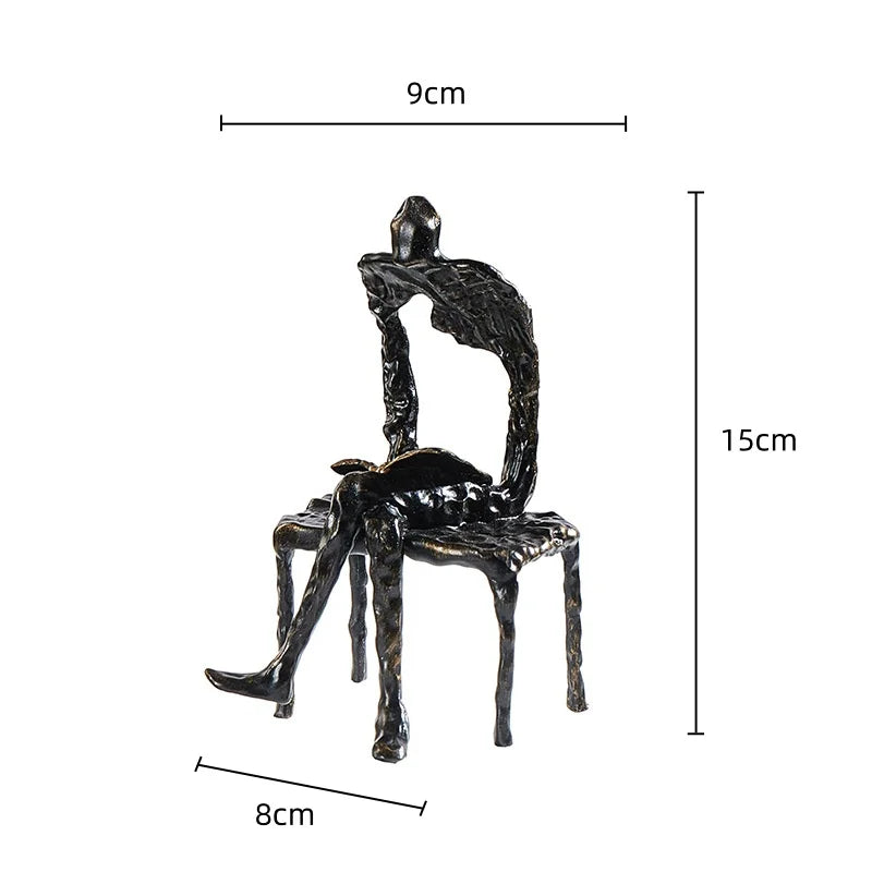 DecorBites™ Gymnast Metal Handicraft Figure Home Decor Figurine Table Sculpture Accessory