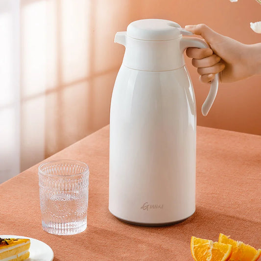 DecorBites™ Glass Insulation Kettle: Large Capacity Thermos Bottle for Long-Term Hot/Cold Drinks