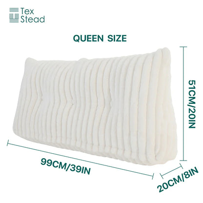 DecorBites™ Headboard Wedge Pillow - Triangular Bed Rest Support & Reading Bolster
