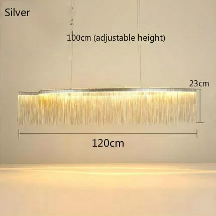 Gold Chain Tassel Chandelier