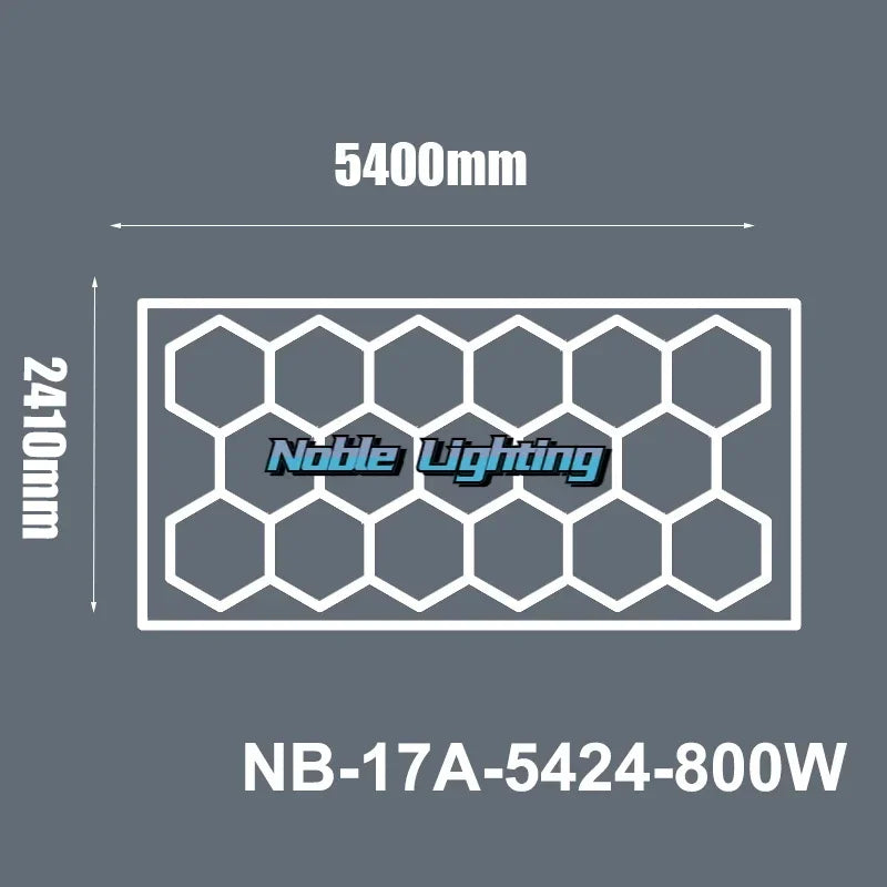 DecorBites™ Hexagon LED Ceiling Light for Barbershop and Garage Hair Salon