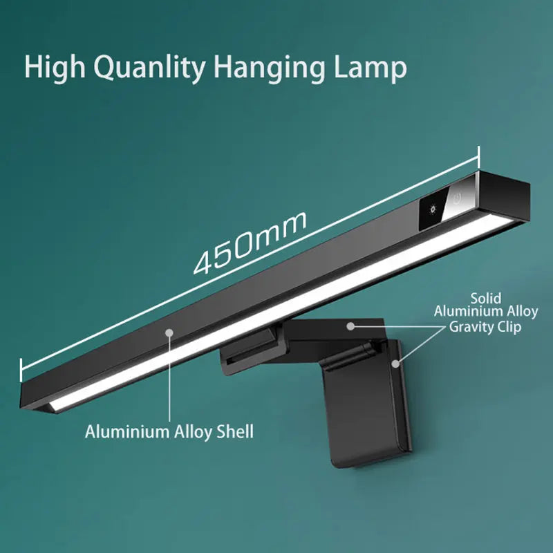 DecorBites™ 3-in-1 Monitor Light Bar: USB Aluminium Screen Lamp with Eye-Care Technology.