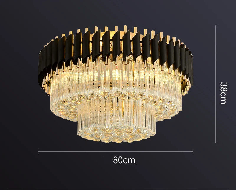 Crystal Round Ceiling Chandelier