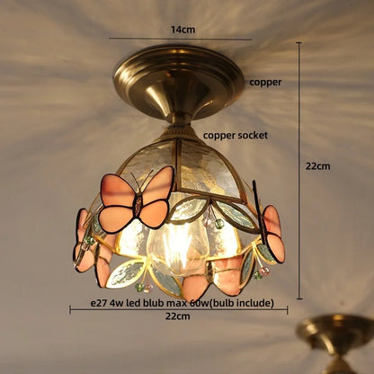 DecorBites™ Glass LED Ceiling Lamp Modern Copper Socket Ceiling Lights