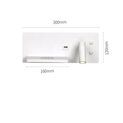 DecorBites™ LED Wall Light with USB Phone Charging - Modern Multipurpose Home Decor