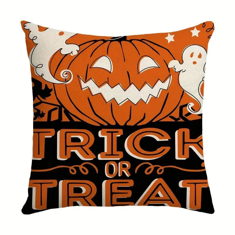 Pumpkin Witch Print Pillowcase