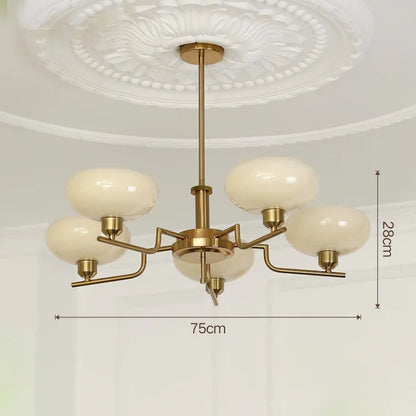 DecorBites™ Glass Ball Pendant Chandelier LED Lamp for Modern French Bedroom