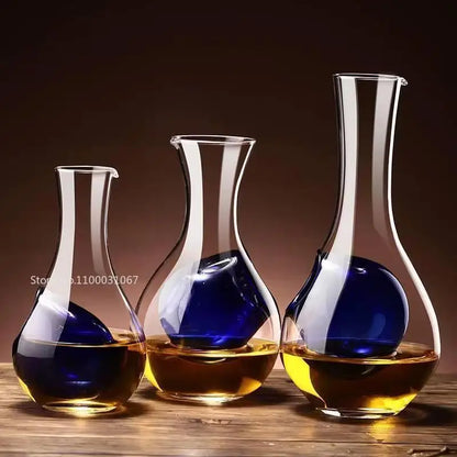 DecorBites™ Crystal Glass Wine Decanter & Sake Glass Set- Hamster Nest Design