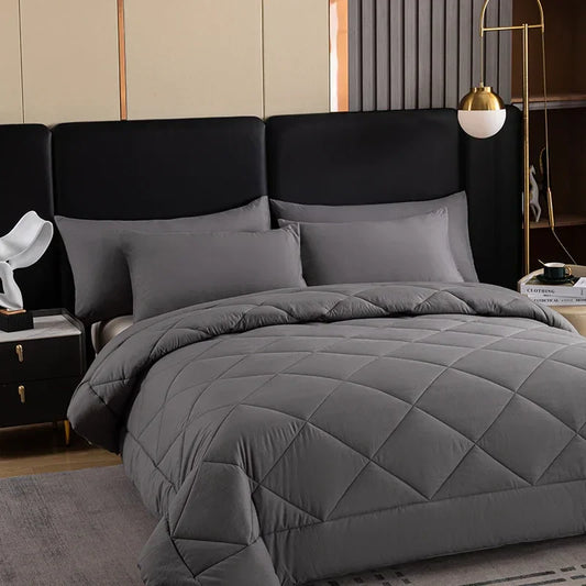 DecorBites™ King Size Quilt Set with Pillowcase - Soft, Breathable, and Durable Comforter