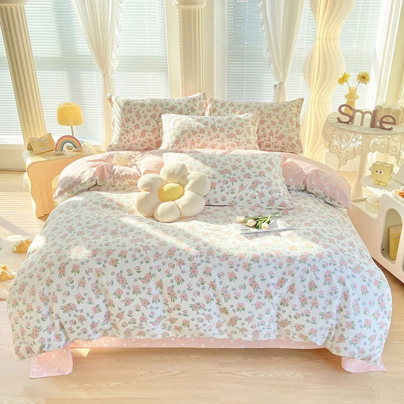 DecorBites™ Cotton Printed Bedding Set for Sweet Cozy Sleep