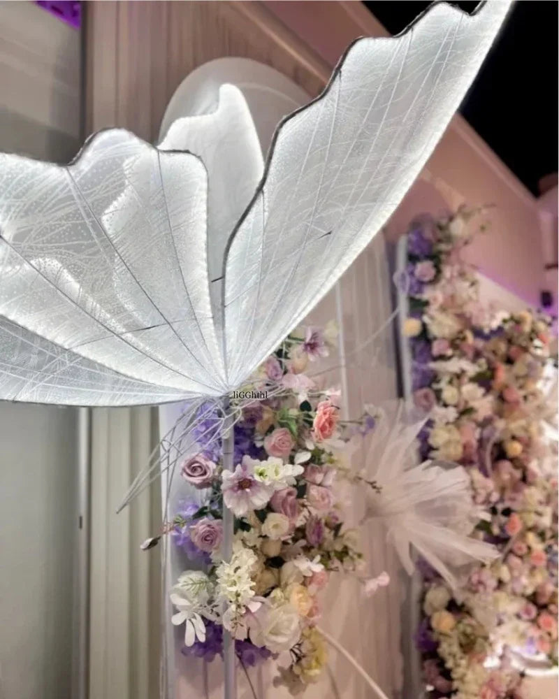 Butterfly LED Floor Lamp Gold 120cm Wedding Style