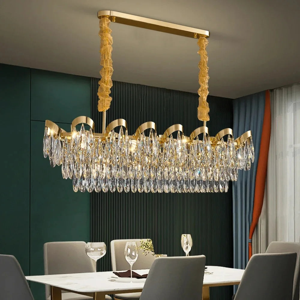DecorBites™ LED Sunflower Crystal Ceiling Chandelier for Home Decor and Lighting Fixture