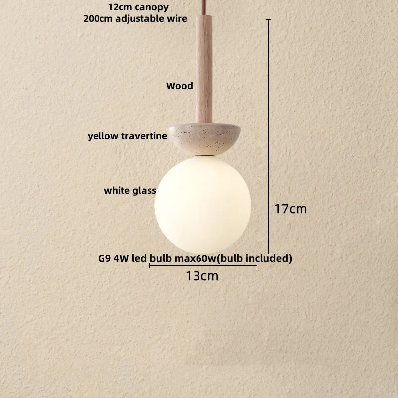 Travertine Wabi Sabi Pendant