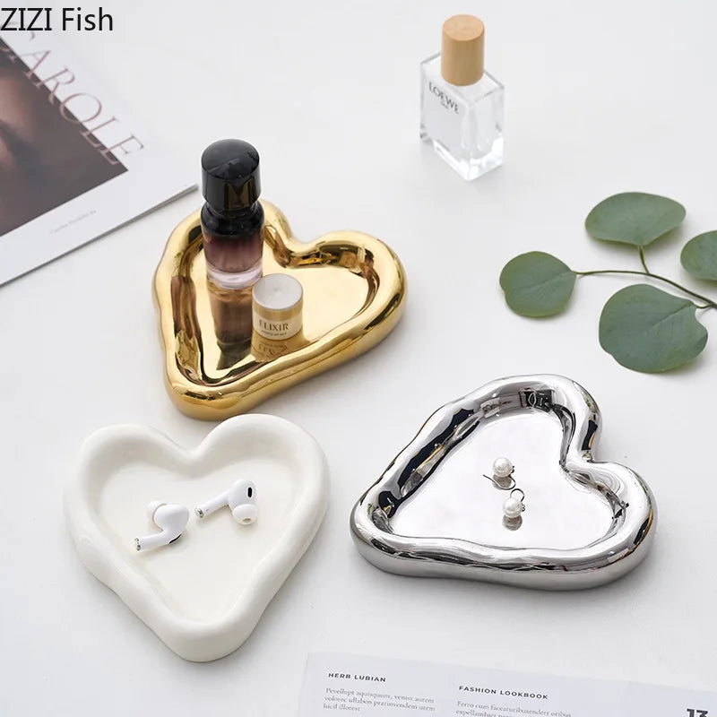 Ceramic Heart Jewelry Tray