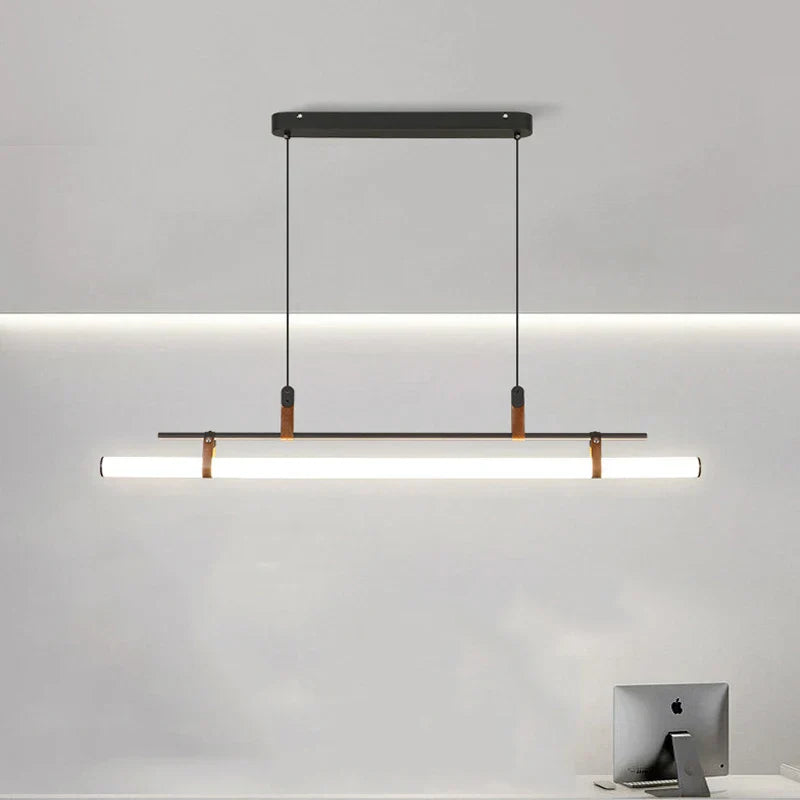 DecorBites™ Glass Belt Chandelier: Modern Indoor Restaurant & Office LED Light