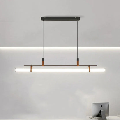 DecorBites™ Glass Belt Chandelier: Modern Indoor Restaurant & Office LED Light