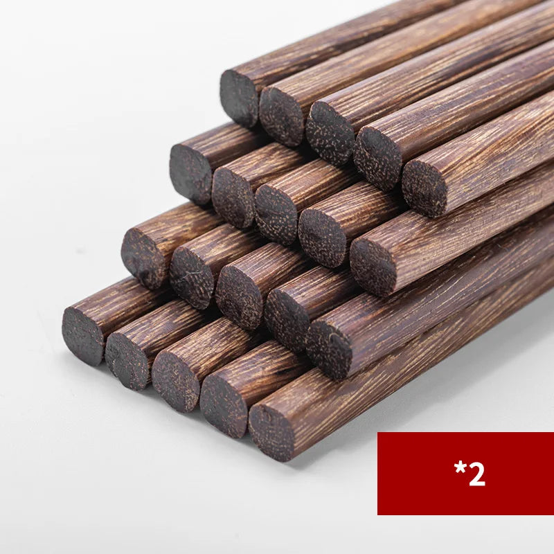 DecorBites™ Healthy Wood Chopsticks Set for Sushi, Reusable Household Tableware