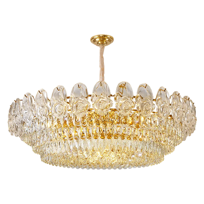 DecorBites™ Crystal Rose Chandelier for Living Room Dining Bedroom 2024 French Light Luxury