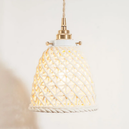 DecorBites™ French Minimalism Ceramic LED Pendant Light for Home Decor