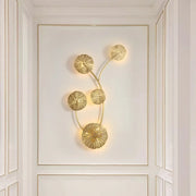 Gold Copper Floral 6-Head Dining Wall Sconce